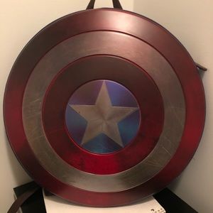 captain america distressed shield backpack